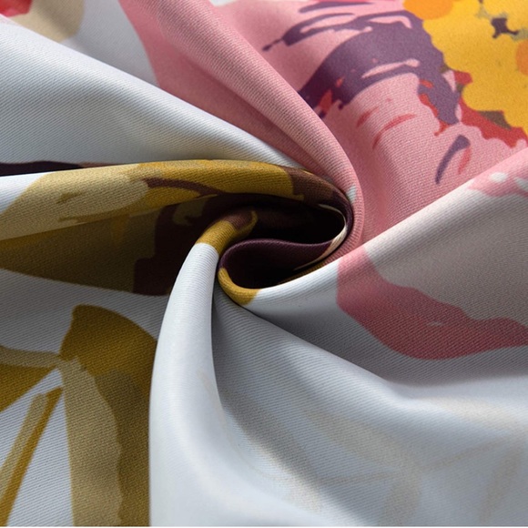 Floral Blackout Curtains Set Pairs - 54W x 96L” - Picture 4 of 7